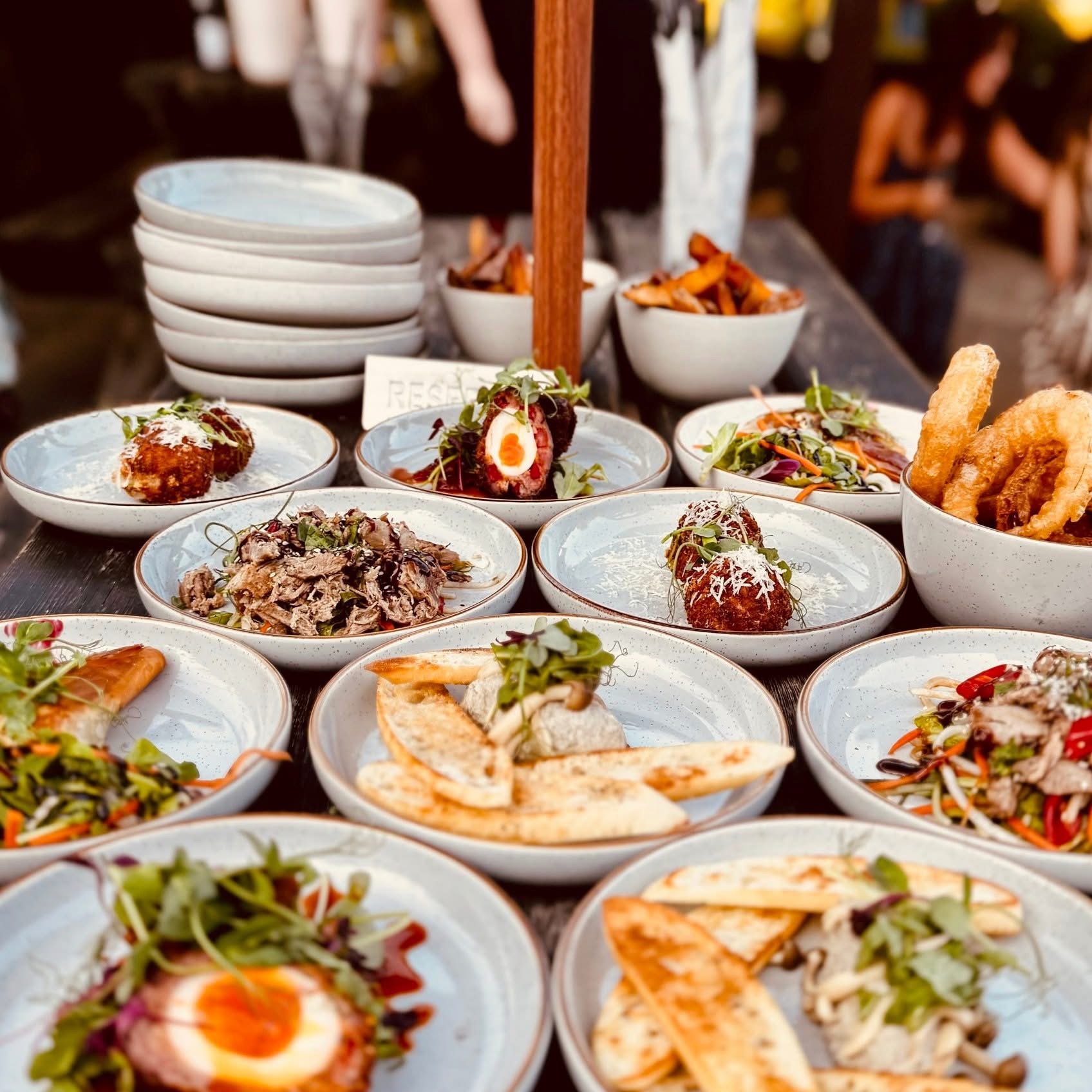 Selection of dishes at The Hostelrie
