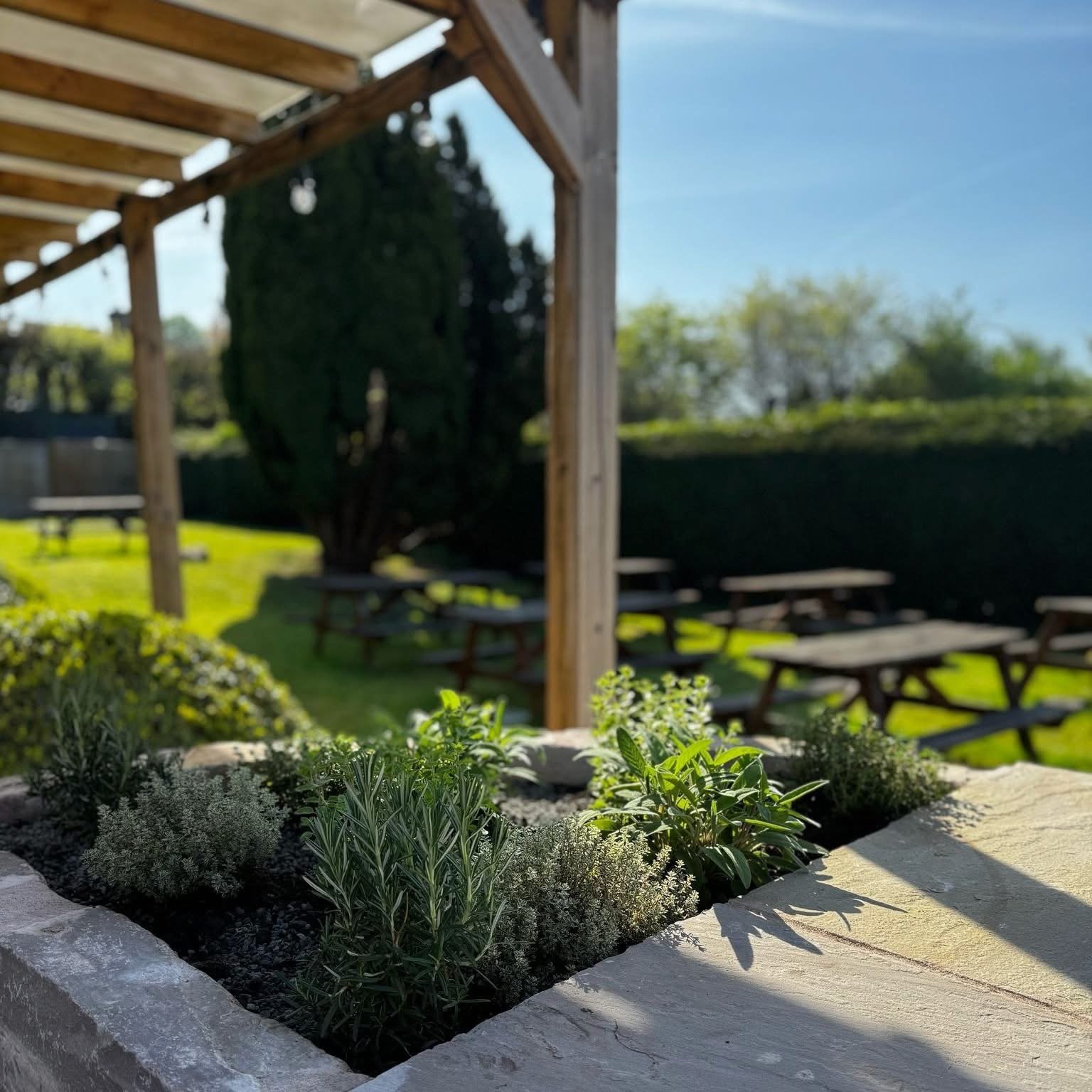 The Hostelrie beer garden